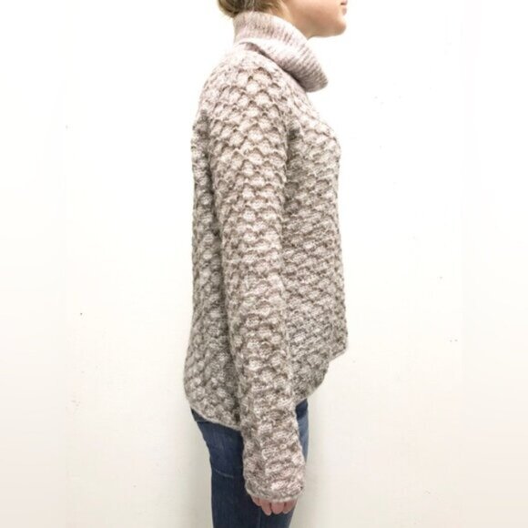 Anthropologie One Grey Day Sweater Mohair Wool Turtleneck Lightweight Size S - Picture 11 of 16